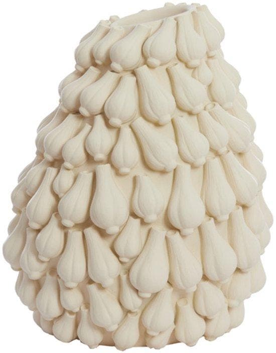 2dekans | Light & Living Vaas Garlic 47cm - Crème, Maison & Meubles, Accessoires pour la Maison | Vases, Enlèvement ou Envoi