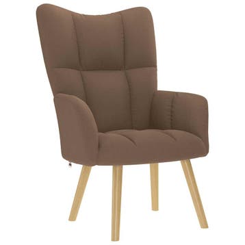 vidaXL Relaxstoel stof bruin, Verzenden, Nieuw