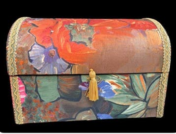 Opbergkoffer - Antiek boudoir-kistje Art Déco – Bewerkt, Antiek en Kunst