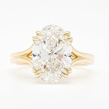 Ring - 18 karaat Geel goud - 4.36ct. tw. Diamant (Lab-grown)