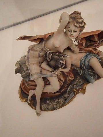 Capodimonte - Beeld, Klassieke allegorische groep - 21 cm -