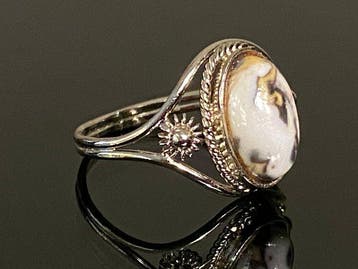 Vintage Arts & Crafts - Oude opvallende ring met unieke