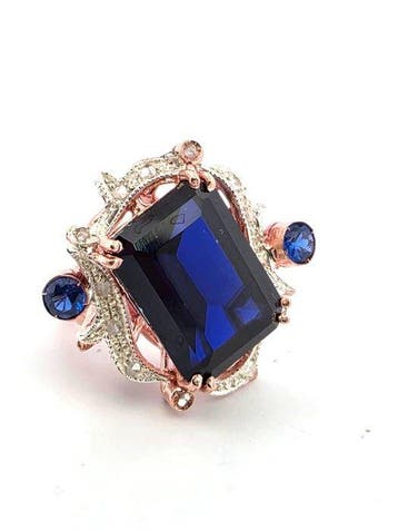 Zonder minimumprijs - Ring - 9 kt. Roségoud, Zilver Spinel -