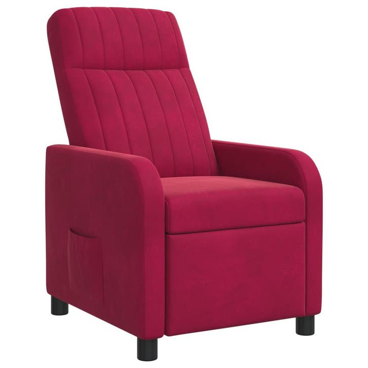 vidaXL Recliner Wijnrood fluweel, Huis en Inrichting, Fauteuils, Nieuw, Verzenden