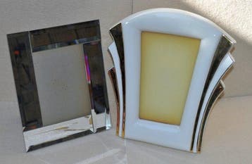 Cadre photo (2) - Céramique, verre miroir - Paire de
