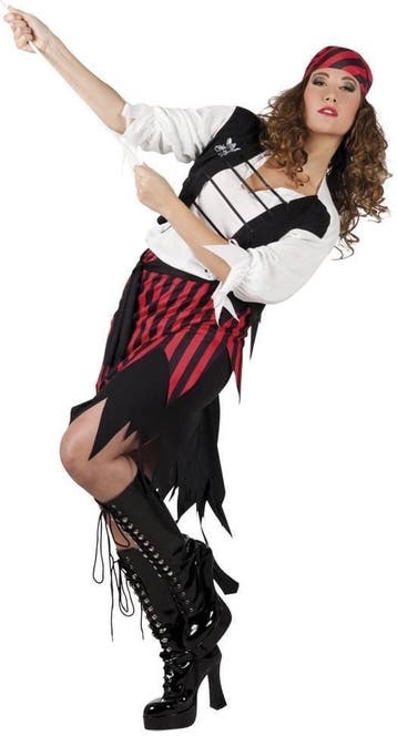 Piratenpak Dames Rood M, Verzenden, Nieuw