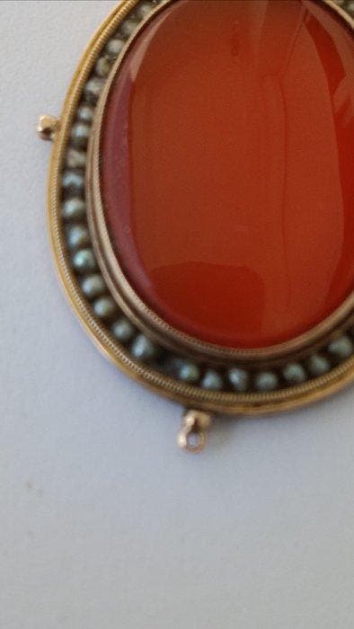 Pendentif - 18 carats Or jaune Corail, Bijoux, Sacs & Beauté, Bijoux anciens