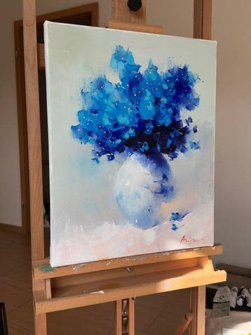Aziz Sulaimanov - Blue Flowers Bouquet