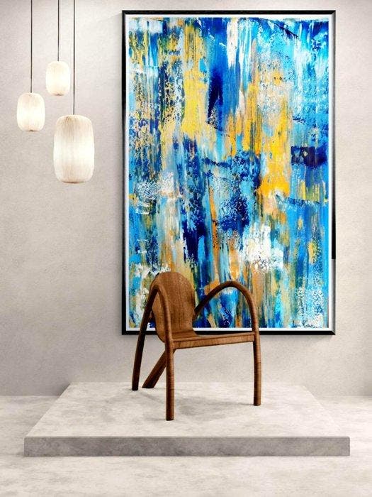 Luc Mora - Golden tornado - XXL, Antiek en Kunst, Kunst | Designobjecten