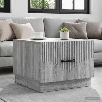 vidaXL Salontafel Grijs sonoma 49 x 50 x 37 cm Bewerkt hout, Verzenden