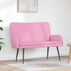 vidaXL 2-Zits Sofa Roze 115 x 61 x 87 cm Stof, Verzenden