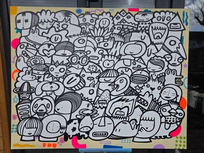 Kev Munday - Freedom Festival, Antiquités & Art, Art | Peinture | Moderne