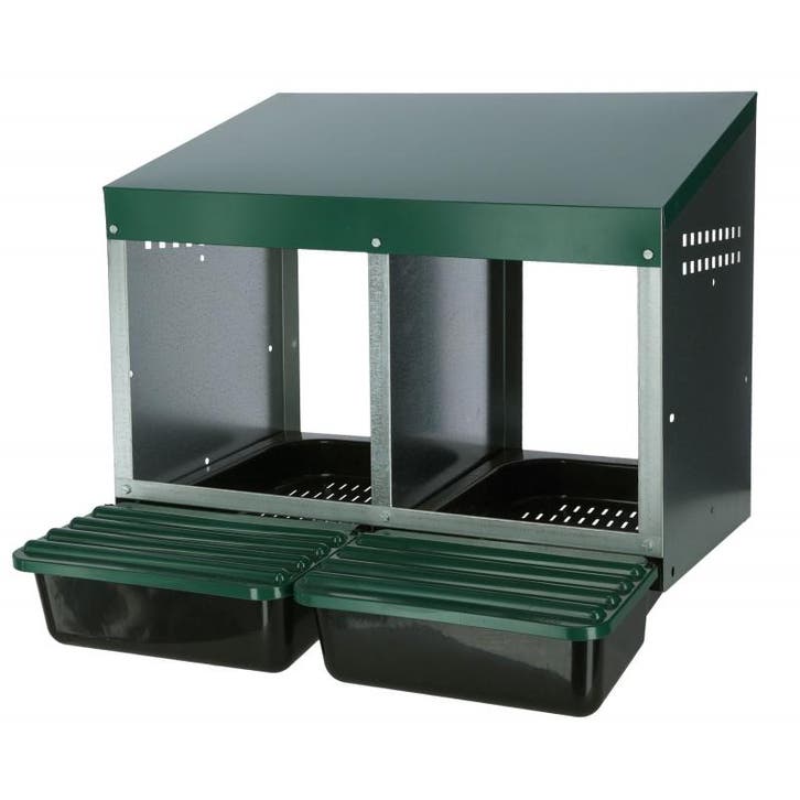Nid de ponte 2 compartiment avec sol synthétique 26 x 52 x, Animaux & Accessoires, Volatiles | Accessoires, Neuf