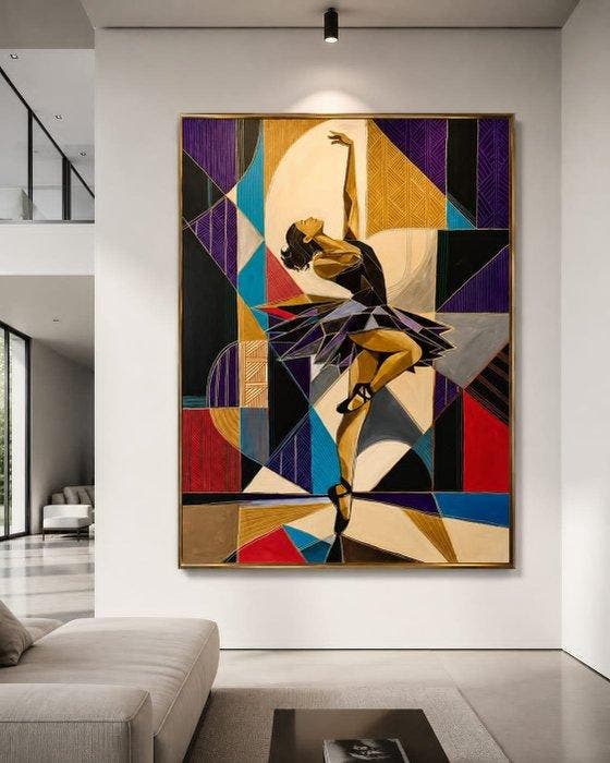 Kiri Aguilera (1982) XL 120 x 90 cm - Equilibrio y Ballet, Antiek en Kunst, Kunst | Schilderijen | Klassiek