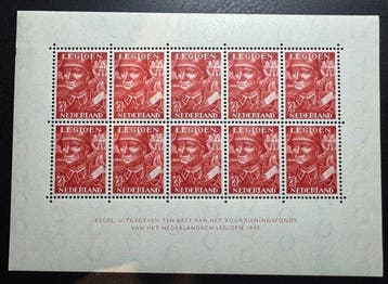 Nederland 1942 - Stel Legion-blokken in. - NVPH V402/V403, Gestempeld