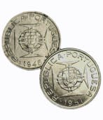 Timor portugais. Republic. 50 Avos -1945/1951 (2 moedas)