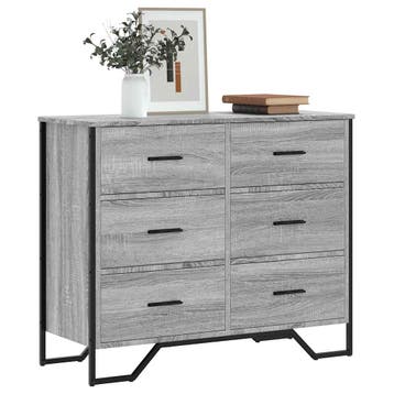 vidaXL Ladekast 91x35,5x74,5 cm bewerkt hout grijs sonoma, Verzenden