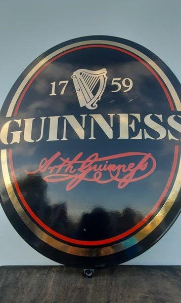 Guinness - Reclamebord - Emaille, Antiek en Kunst