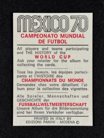 1970 Panini Mexico 70 World Cup, - Perù: Alberto Gallardo -, Verzamelen, Nieuw