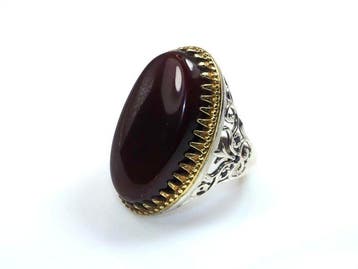 Sans prix de réserve - Bague Argent Cornaline, Nieuw
