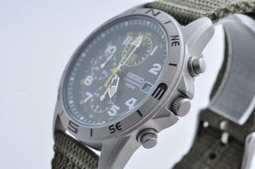 Seiko - Chronograph - Quartz - Military - Zonder