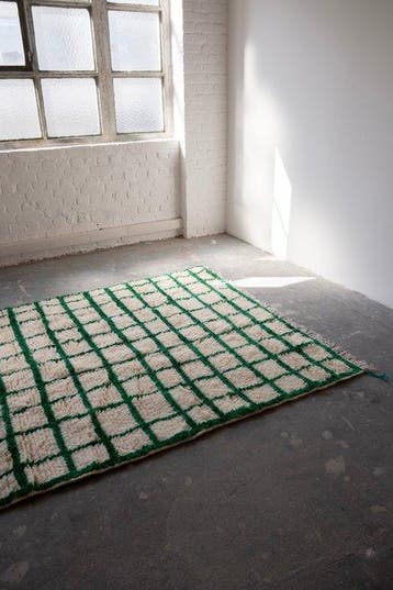 Karpet - Tapis berbère Beni Ouarain fait main - Quadrillage