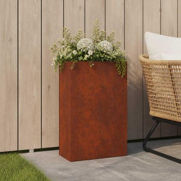 vidaXL Plantenbak Roestkleurig 50 x 20 x 75 cm weervast, Verzenden, Nieuw