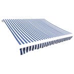 vidaXL Luifeldoek 3,5x2,5 m canvas blauw en wit, Tuin en Terras, Zonneschermen, Verzenden, Nieuw