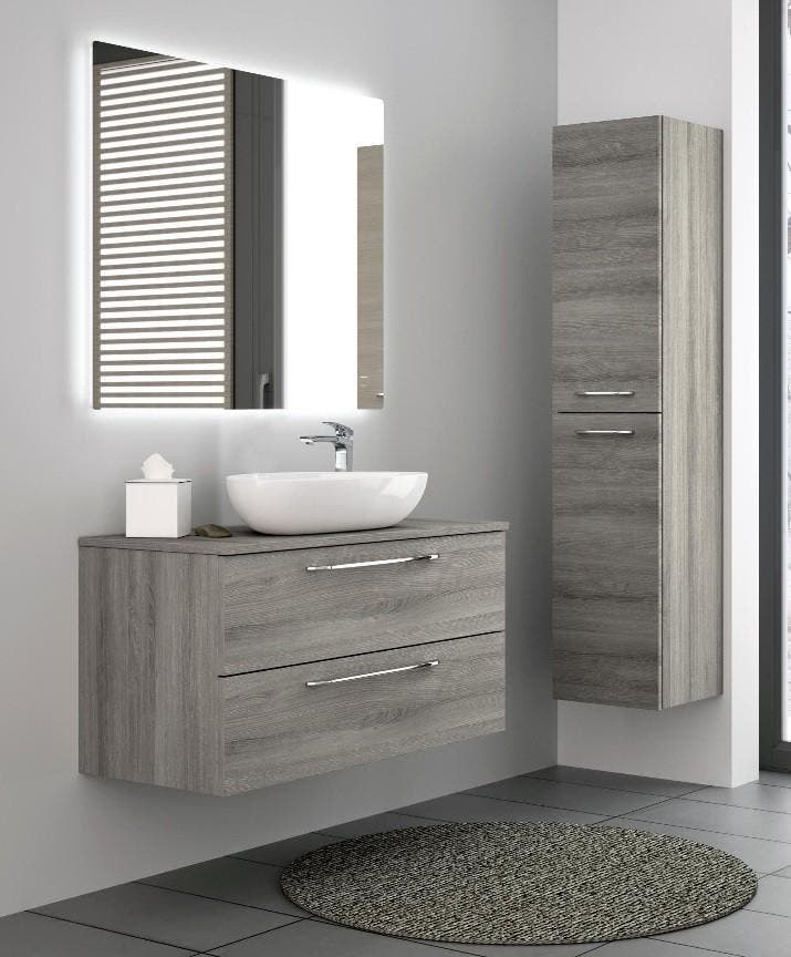 GENIOUS / GREY ASH Badmeubel Met Waskom 80 Cm ( Onderkast +, Maison & Meubles, Salle de bain | Meubles de Salle de bain, Enlèvement ou Envoi
