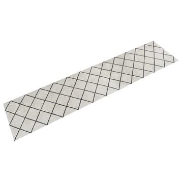 vidaXL Keukenmat wasbaar geblokt 60x300 cm fluweel, Verzenden