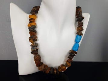 Zilver, Natuurlijke Baltische Amber / Gratis verzending -