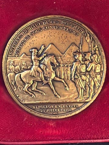France. Medaglia in bronzo Napoleon en Egypte, 23 Juillet