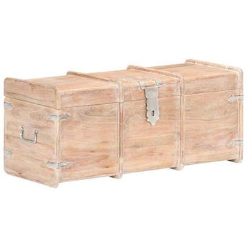 Coffre bois acacia 90x40cm - Jusqua epuisement - 47% de..., Verzenden