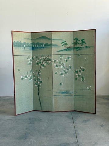 Kamerscherm - Hout, Textiel - Japan