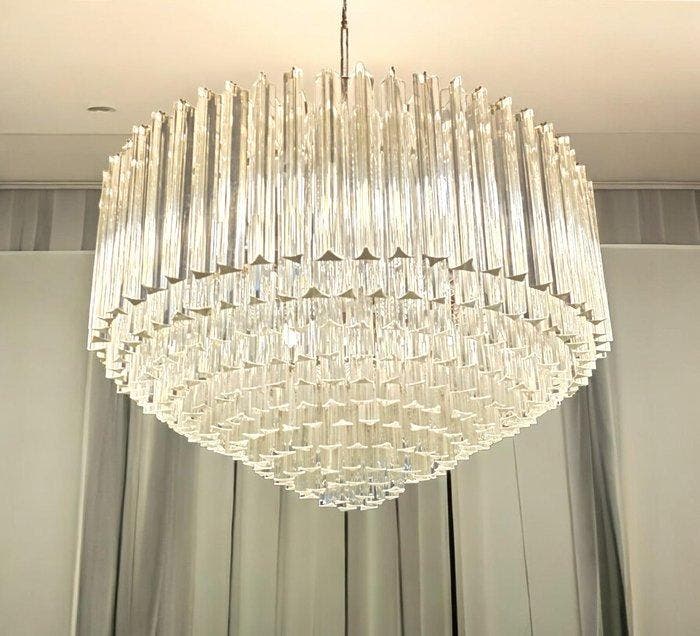 Lustre (2) - Triedri (Monumentale) - Verre de Murano - Style, Antiquités & Art, Antiquités | Éclairage