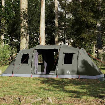 vidaXL Tunneltent 6-persoons waterdicht olijfgroen, Caravans en Kamperen, Verzenden, Nieuw