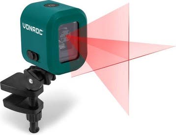 2dekans | VONROC Kruislijnlaser– Rood – 4V accu – 1800mah -, Doe-het-zelf en Bouw, Ophalen of Verzenden, Nieuw