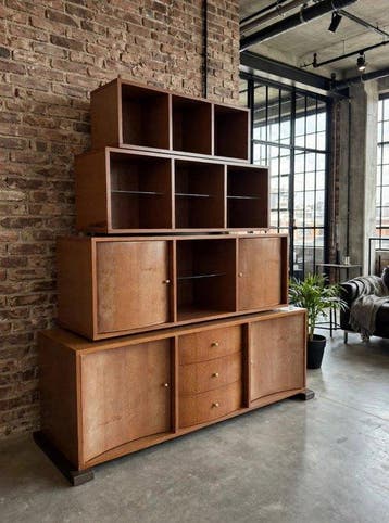 Acerbis - Mario Bellini - Boekenkast - Ondaquadra 817 - Hout
