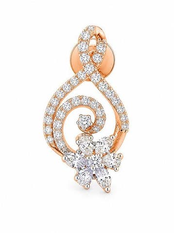 Oorbellen - 14 karaat Roségoud - 0.67ct. tw. Diamant, Nieuw
