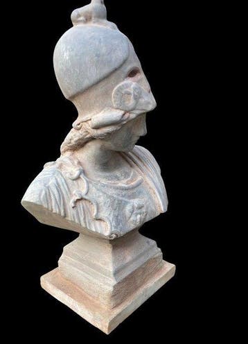 sculptuur, Busto Atena - 40 cm - materiaal marmorina van, Antiquités & Art