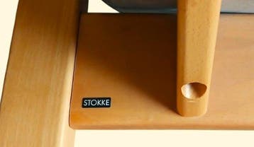 Stokke - Peter Opsvik - Chaise - Pendule - Hêtre, Faux cuir