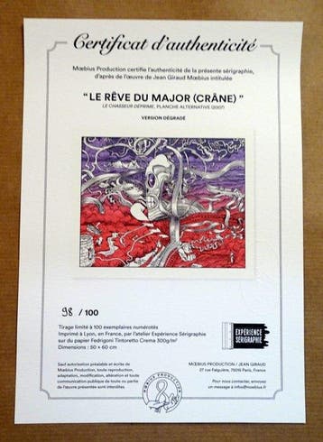 Moebius - 1 Silkscreen - Le Rêve du Major + certificat -, Boeken, Nieuw