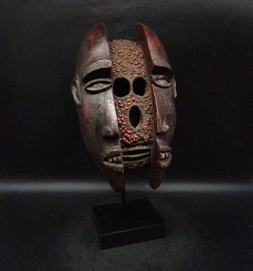 Magnifique - Masque - kongo - République démocratique du, Antiquités & Art
