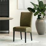 Set van 8 Leren eetkamerstoelen Just - Rancho Green, Ophalen of Verzenden, Nieuw, Leer