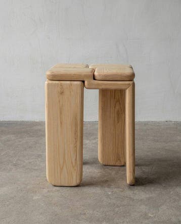 Luis Gimeno - Tabouret - Bois de frêne massif - Tabouret /