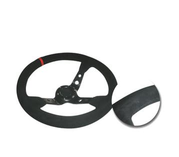 VOLANT TYPE OMP INVERSE DAIM NOIR ROUGE, Auto-onderdelen, Verzenden, Nieuw