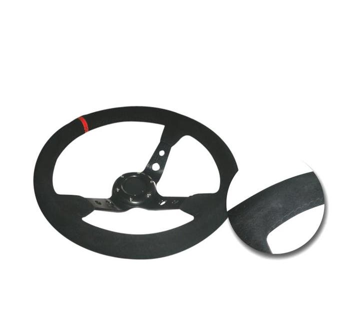 VOLANT TYPE OMP INVERSE DAIM NOIR ROUGE, Auto-onderdelen, Besturing, Verzenden
