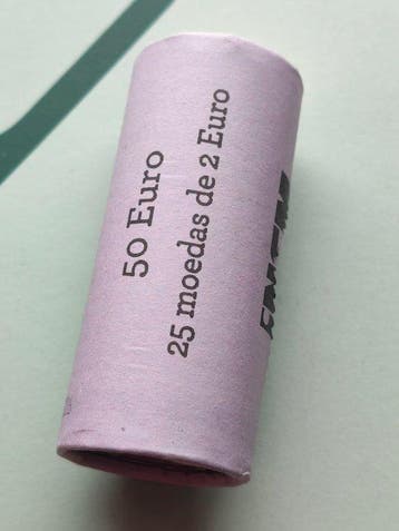 Portugal. 2 Euro 2026 Rotary (25 coins) in Roll (Zonder, Postzegels en Munten