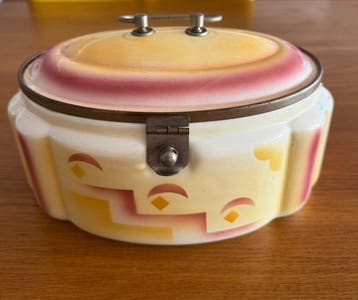 Pot à biscuits - Faïence, Émail, Métal