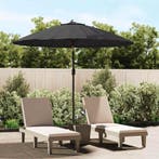 vidaXL Parasol met aluminium paal 270 cm zwart, Tuin en Terras, Verzenden, Nieuw